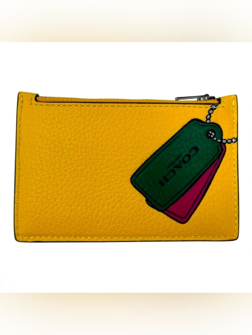 COACH Zip Card Case With Trompe L'oeil Print